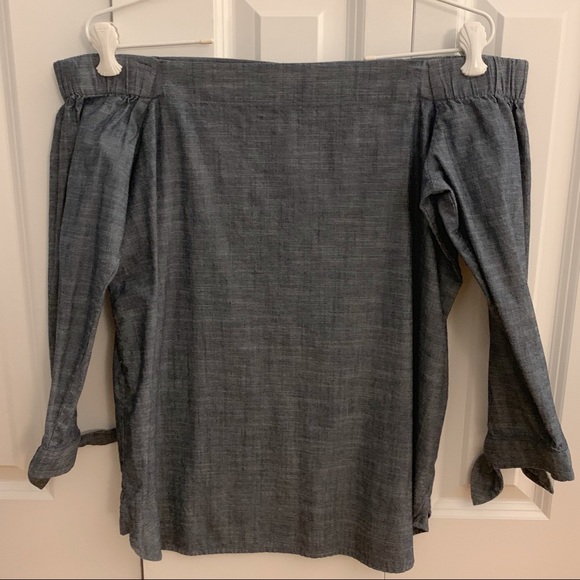 Banana Republic Off the Shoulder Jean Blouse - Picture 2 of 4